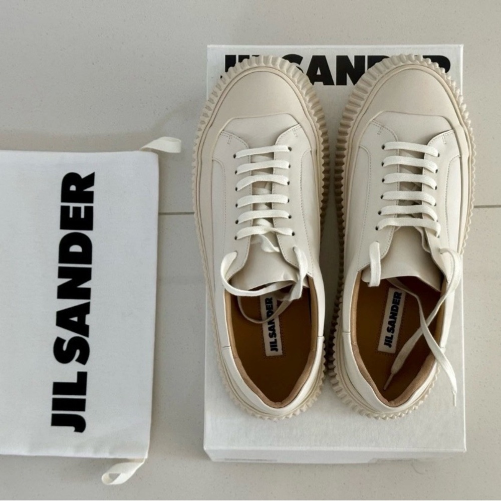 Jil Sander Vulcanized Cream Sneakers 40 new in box